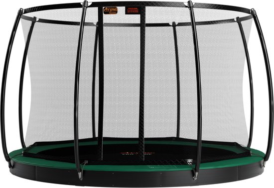 Avyna Trampoline FlatLevel Ø430 met veiligheidsnet | Groen