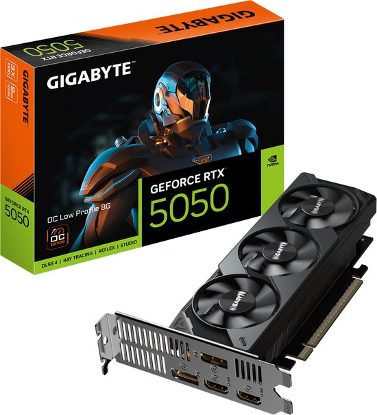 GeForce RTX 5050 8GB GDDR6 PCIe 5.0 — Low Profile (3 ventilatoren)