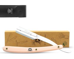 Haryali London Cutthroat Razor voor mannen, halfbladig scheermes voor professionele kappers, kiel stylingscheermes voor salon en thuis Rasoi Rasoirs + mesjes