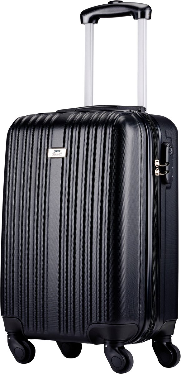 Slazenger Trolley Handbagage 53x33x20 cm - Koffer Cabine Formaat - 4 Wielen 360° Roterend - Koffer met Cijferslot - Lichtgewicht Reiskoffer - Cabin Size Koffer Zwart