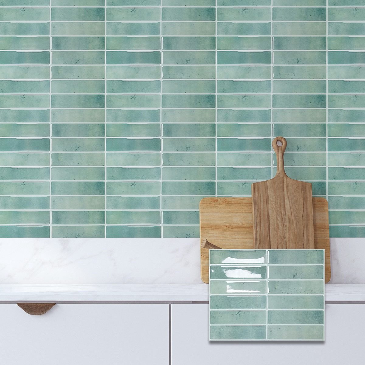 Alwayspon Mozaïek 3D vinyl muurtegelsticker, beschermfolie verwijderen en opplakken, zelfklevende waterdichte spatwand, tegelstickers voor keuken, badkamer muur, rood (Retro Red), 25,4 x 25,4 cm x 10 Alwayspon Mozaïek 3D vinyl muurtegelsticker, beschermfolie verwijderen en opplakken, zelfklevende waterdichte spatwand, tegelstickers voor keuken, badkamer muur, rood (Retro Red), 25,4 x 25,4 cm x 10