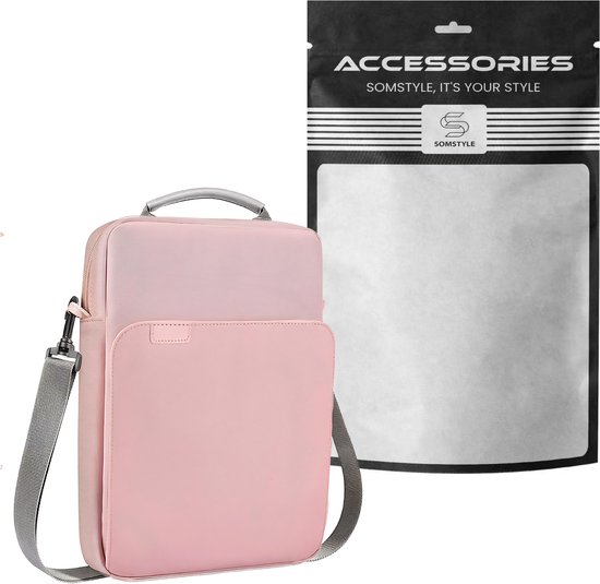 Étui pour tablette Somstyle compatible avec les Tablettes de 9 à 11 pouces - Étui de transport avec bandoulière - Rose