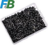 Punaises F4B pour Punaises | 500 pièces | Noir  | Carte du monde | Broche | Forfait artisanal | La vignette