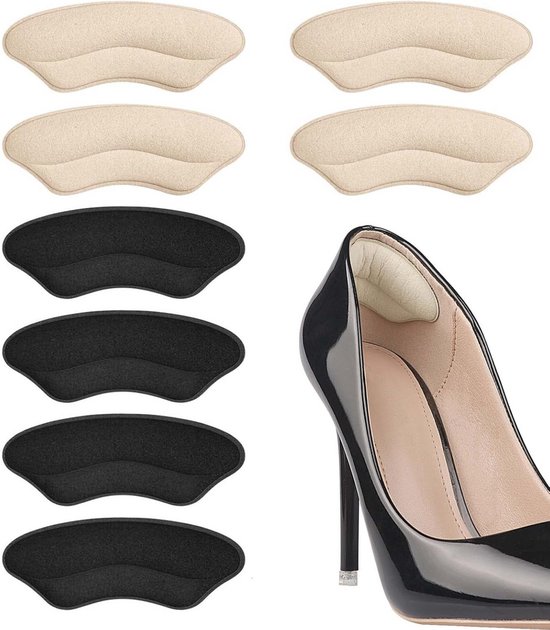 Hielbeschermers 8 Stuks – Voorkomt Pijnlijke Hielen & Loszittende Schoenen - Past in Elke Schoen - Comfortabel - Hielkussentjes - Hielzooltjes - Hiel Kussens - Hakbeschermers - Heel Pads - Schoenverkleiner