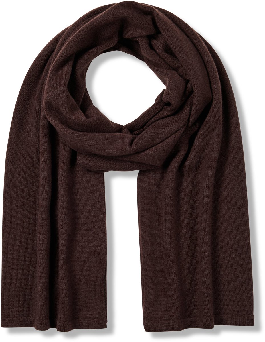 FALKE Basic Fine Knit sneldrogend warm kasjmier wintersjaal unisex bruin - maat ONESIZE
