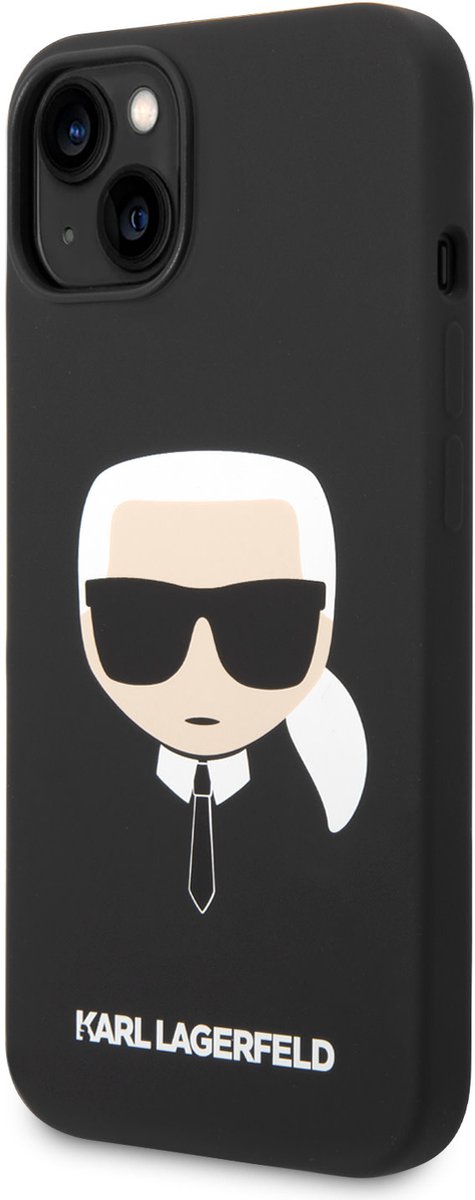 Karl Lagerfeld Karl's Head Serie - iPhone 14 Plus Case - Luksueus Design - MagSafe Compatibel - Hoogwaardige Siliconen