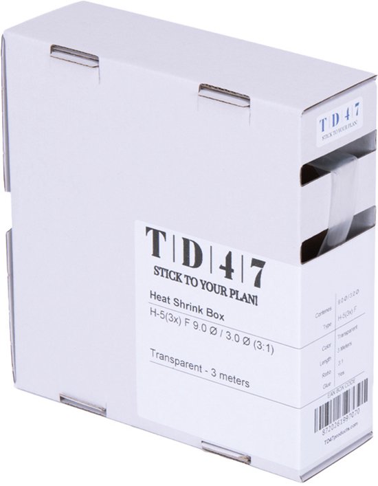 TD47 Krimpkous Box H-5(3x)-F 9.0Ø / 3.0Ø 3m - Transparant