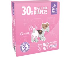 Easypets Dog Diapers Female - Hondenluiers Teef - M/L - 30 stuks - Loopsheidbroekje - Grootverpakking