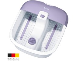 Beurer FB 12 Elektrisch voetenbad - Voetmassage - Trillings- en bubbelmassage - 1 Massage opzetstuk - Tot schoenmaat 50 - Warm water blijft warm - Anti slip - Aftap opening - 60 Watt - 3 Jaar garantie