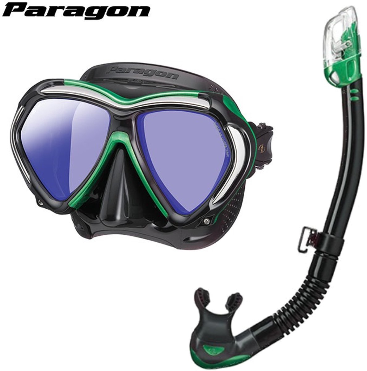 TUSA Paragon Duikmasker + TUSA Hyperdry Elite II Snorkel – Premium Snorkelset