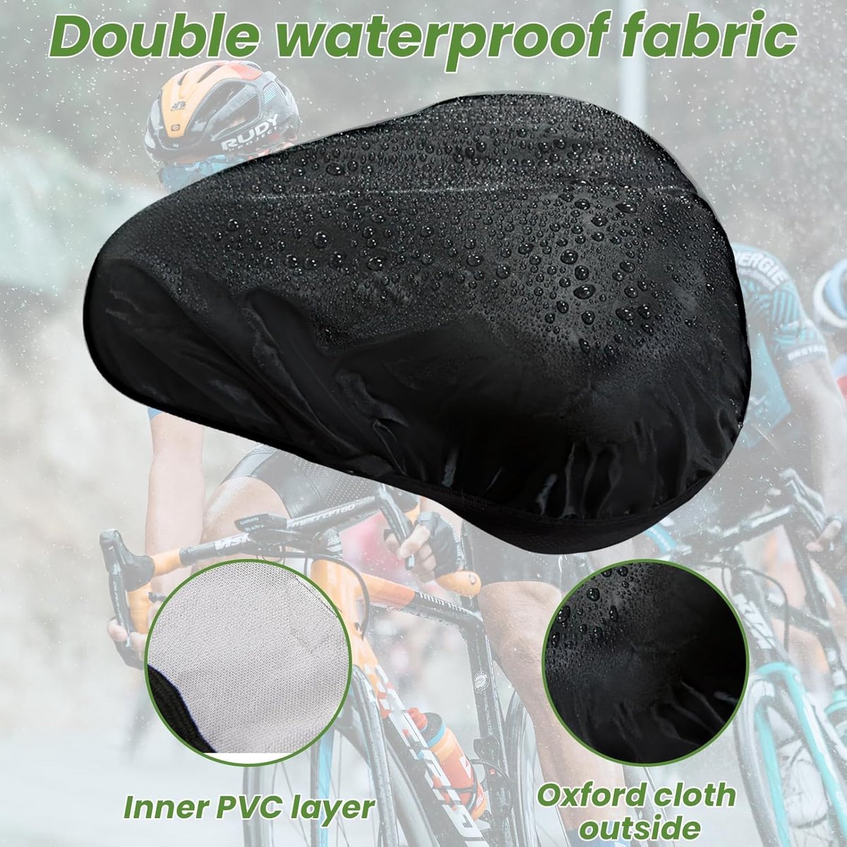 Waterdichte zadelhoes voor fietsen - elastische bescherming - set van 2