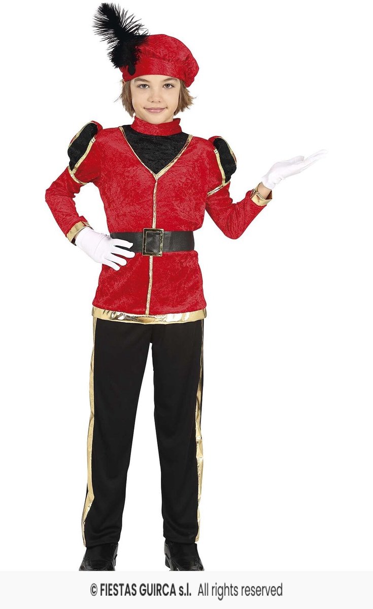 Pietenpakken | Pientere Piet Rood Kind | Jongen | 10 - 12 jaar | Sinterklaas | Verkleedkleding