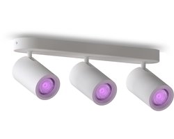 Calex Smart Plafondlamp - 3-Lichts - Slimme Opbouwspot - Ovaal - Wit