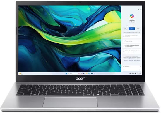 Acer Aspire Go 15 AG15-42P-R8FN AMD Ryzen™ 5 5625U Laptop 39,6 cm (15.6") Full HD 8 GB DDR4-SDRAM 512 GB SSD Wi-Fi 6 (802.11ax) Windows 11 Home Zilver - Acer - Hoofdafbeelding