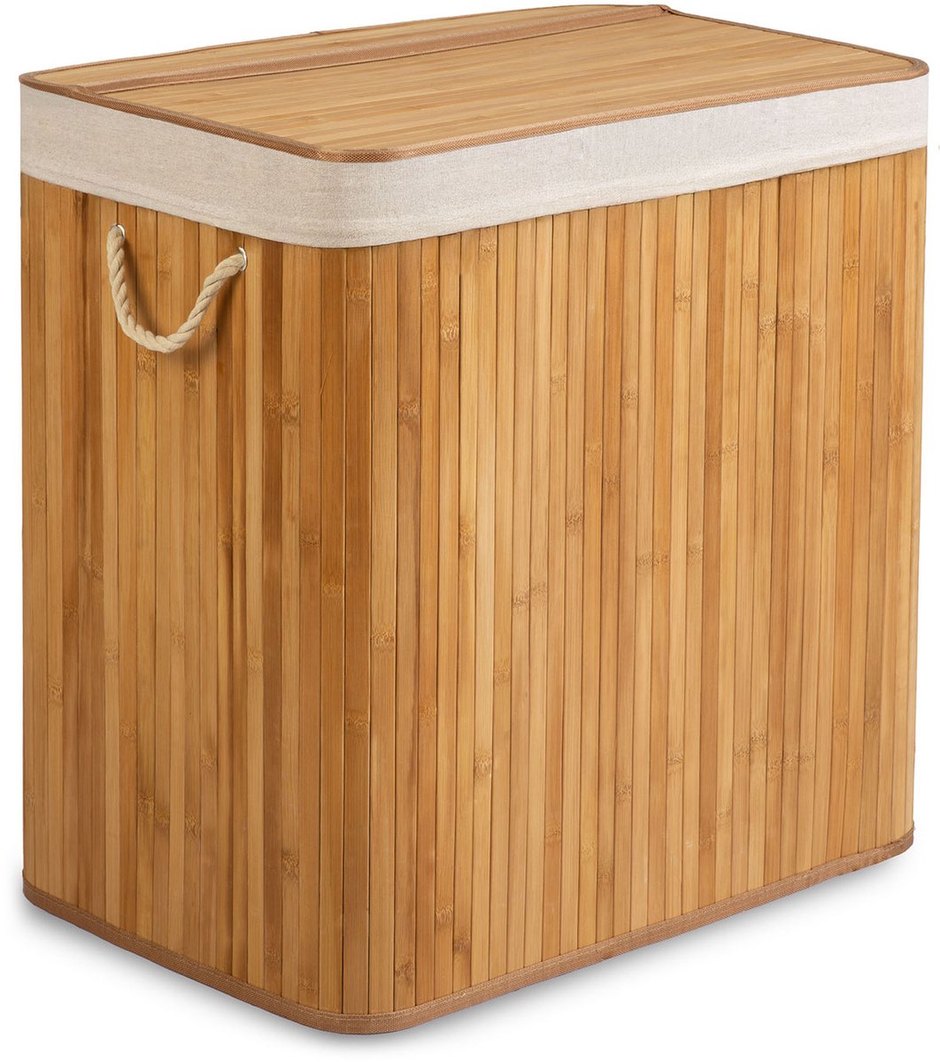 Bamboe wasmand met deksel 150 l Massido