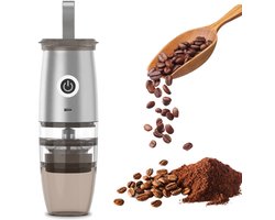 Upgrade draagbare braamkoffiemaler, elektrische koffiebonenmaling, instelbare braammolen met 5 precieze maalstanden voor druppel-/espresso-/French presses