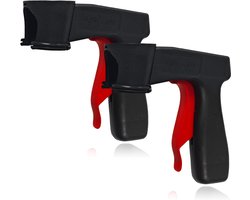 VHV - Accessoires voor verfmachines - Set van 2 - Pistoolgreep en fleshouder - Handgreep voor instant-aerosol - Handgreep voor spuitbus - Spuithouder - Automatische herbruikbare clip-on instant-conversie spuitadapter - Universele auto-onderdelen voor