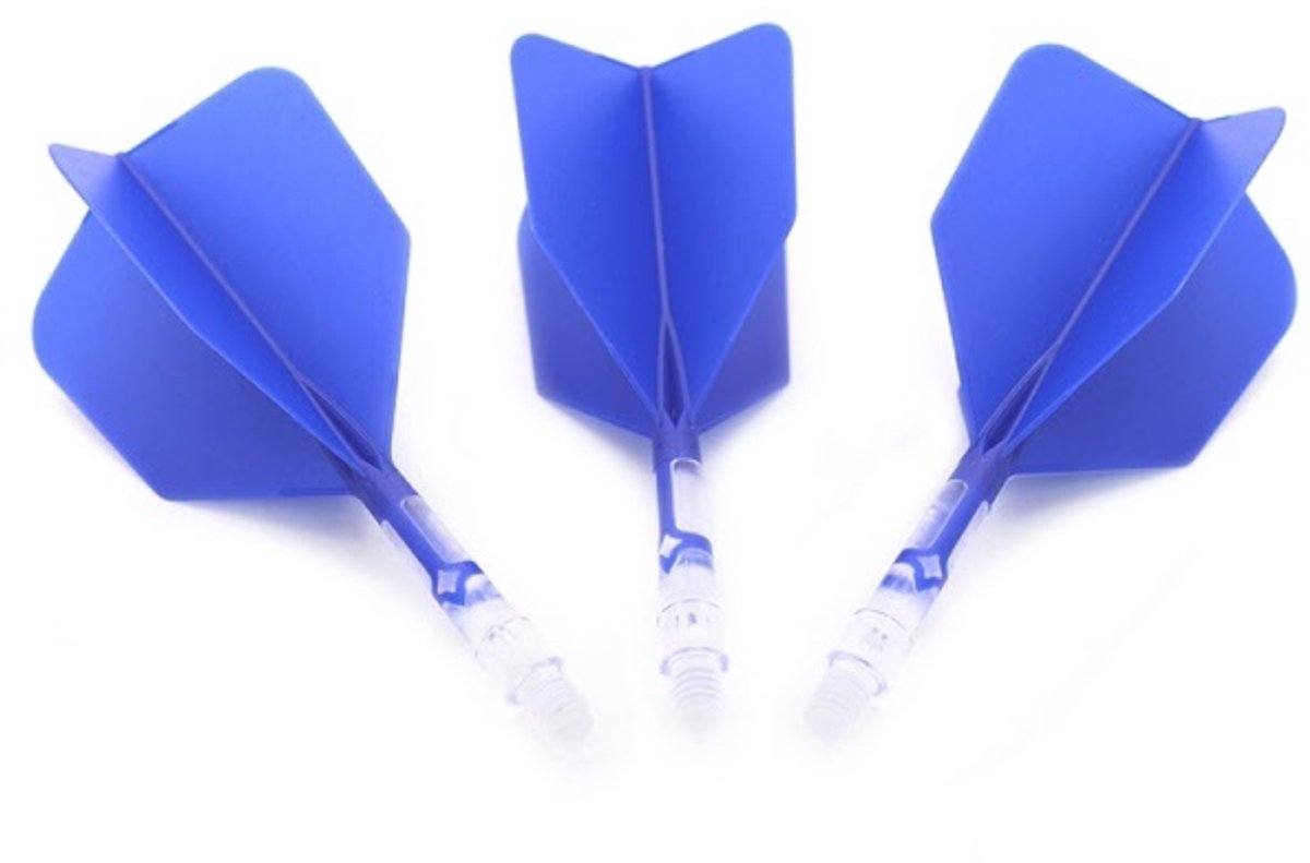 Cuesoul - ROST T19 Integrated Dart Flights - Big Wing - Blue Clear