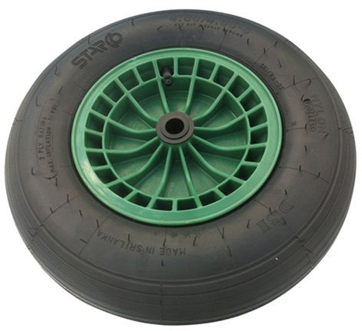 MM Wiel Kunststof Velg Groen Zonder As