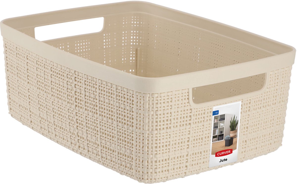 Curver jute mandje S wit 5L