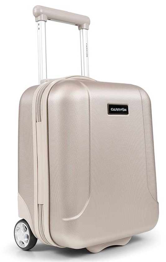 CarryOn Skyhopper Underseat Reiskoffer – 40 x 30 x 20 cm – Harde Trolley Koffer – 19 Liter – Lichtgewicht – TSA-slot – Champagne