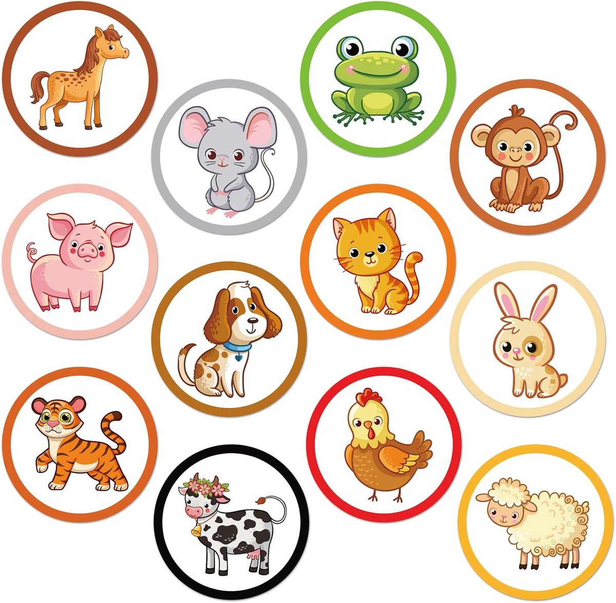 24 Pcs Potty Stickers - 12 Styles Toilet Target - Veranderende Kleur - Interessante Dierenthema - Herbruikbare Plakstickers voor Kinderen