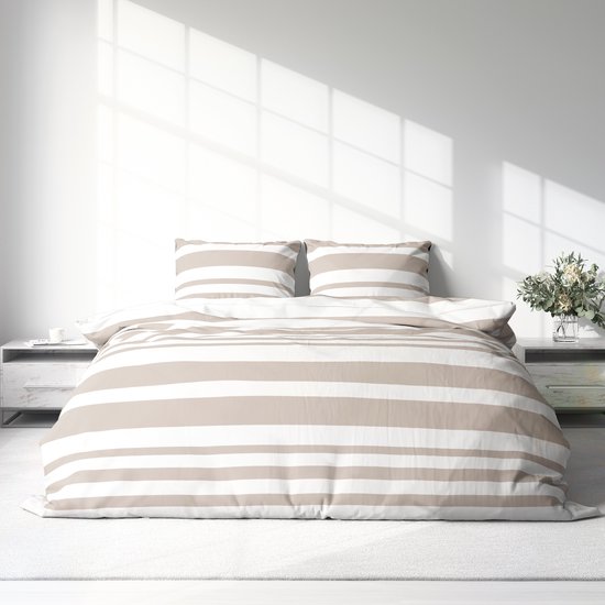 Housse de couette 100% Katoen Premium - 240 x 260 cm - Extra large - GreigeLines