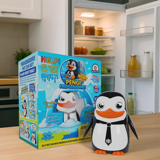☆ FridgeBuddies® Pengi ☆ - Jouw allerkoolste koelkastvriendje. FridgeBuddy®, FridgeBuddies®, Koelkast, Educatief, Interactief, Speelgoed, Klimaat. Red de planeet! Red Pengi's dorpje!