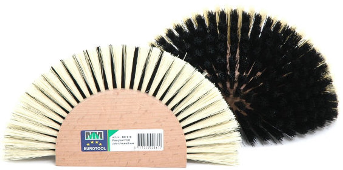 Raagbol FSC 12.5cm hout zwart kunsthaarMM