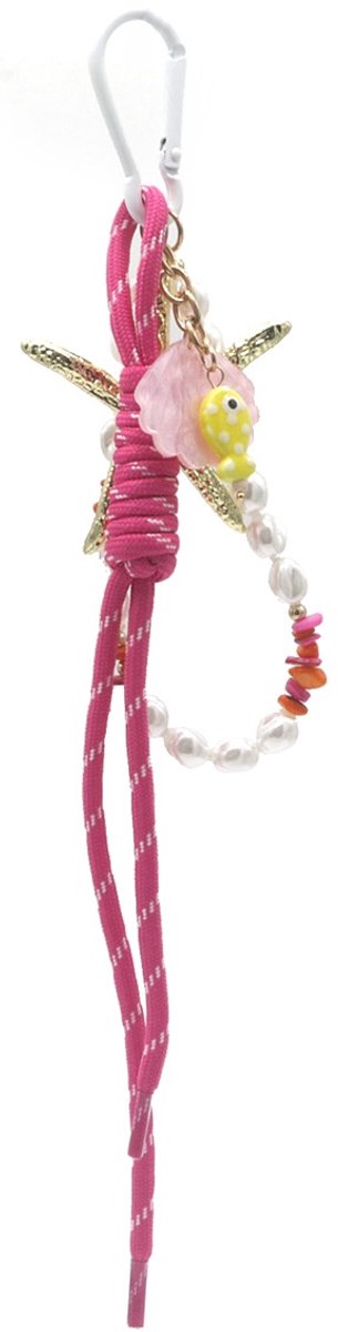Sleutelhanger - Tashanger - Zeester - Roze - Metaal