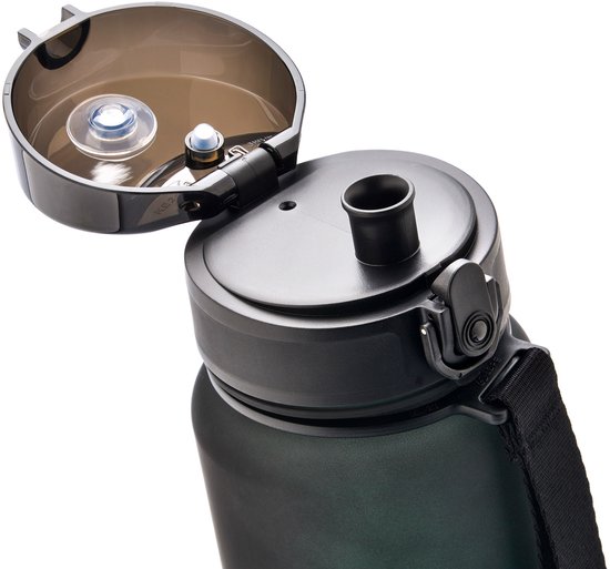 Meteor Sportbidon 1000 ml - Fietsbidon - Sportaccessoire - Zwart/groen van Meteor — afbeelding 3