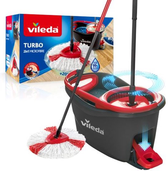 Vileda TURBO 2en1 - Set complet - Avec pédale