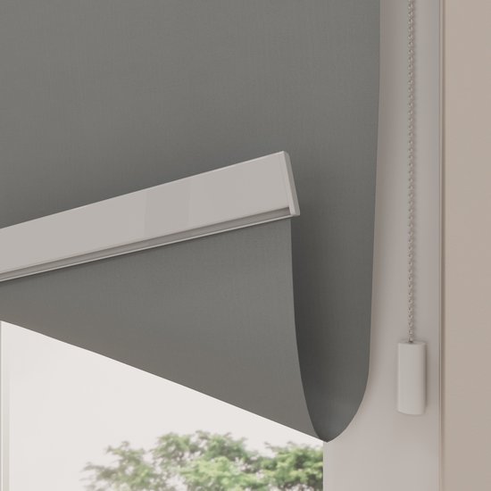 Store enrouleur électrique Easy Soft - Occultant - Gris Clair - 180 x 190 cm - CMD-02-P