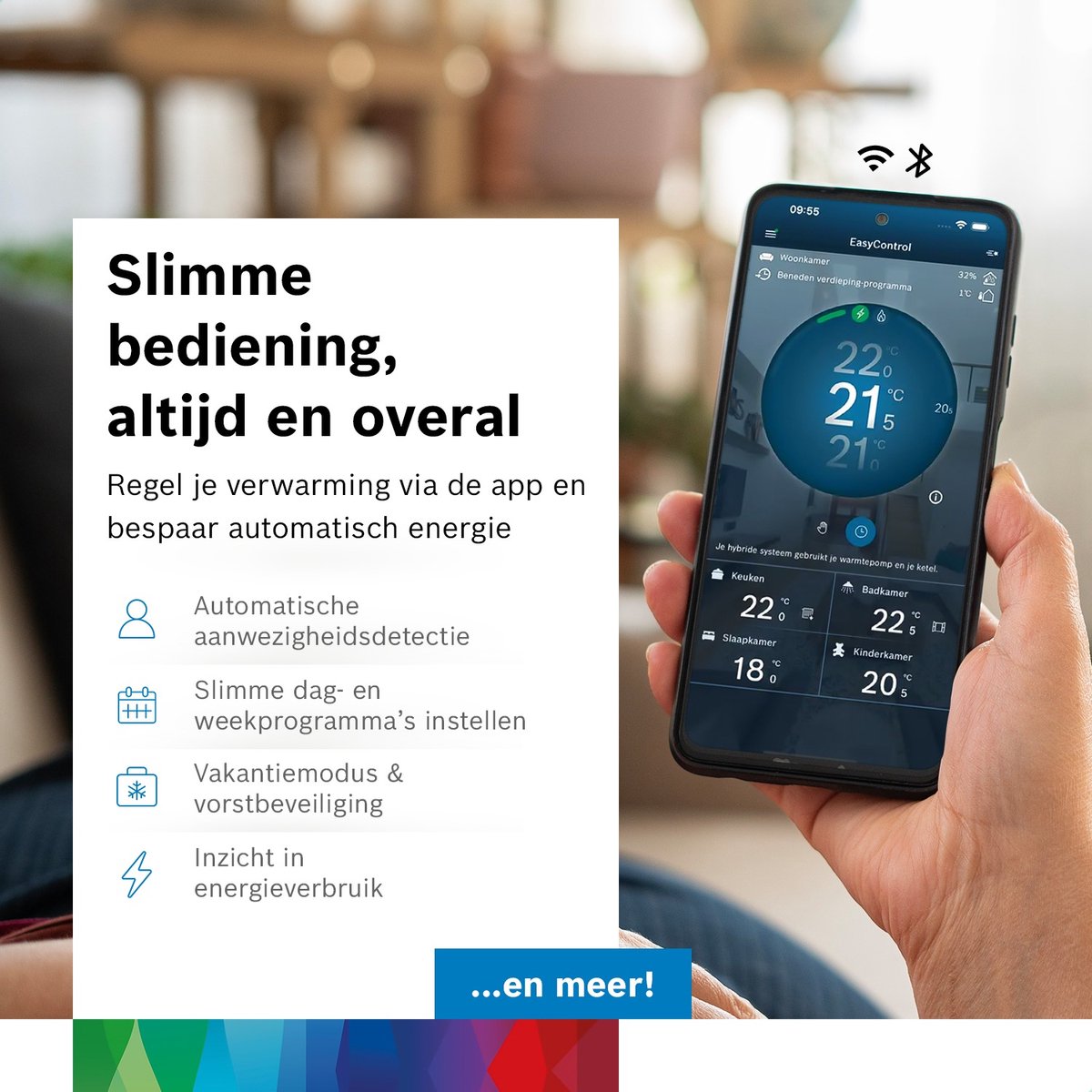 Bosch EasyControl slimme thermostaat - bedraad, app-gestuurd thumbnail 3