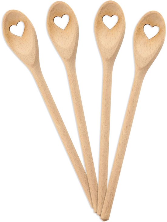 Houten lepels om te koken, saladeservers, acacia houten saladelepels & klauwset van 2, saladetang saladevoedsel mengengereedschap, niet-kras keuken kookgerei