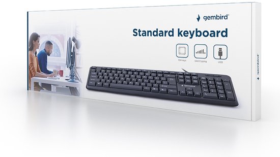 Gembird - Gembird USB-toetsenbord met Amerikaanse lay-out in zwart