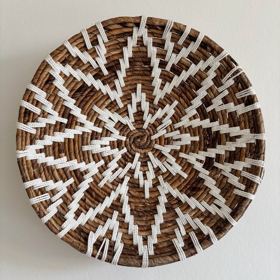 Assiette murale May Ø40cm - Fait main - Balance murale Handgemaakt - Style Ibiza - Décoration murale Boho - Décoration murale - Panier mural