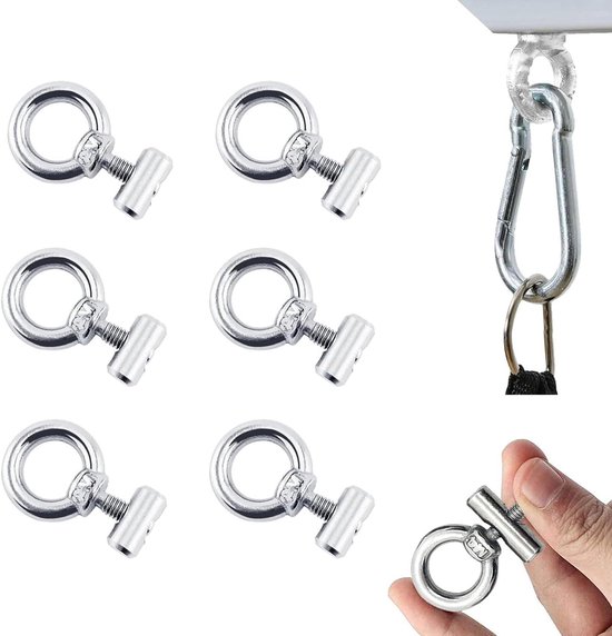 NAMIS 4 Stück Kederstopper 6mm mit 4 Karabiner Edelstahl Kederschiene