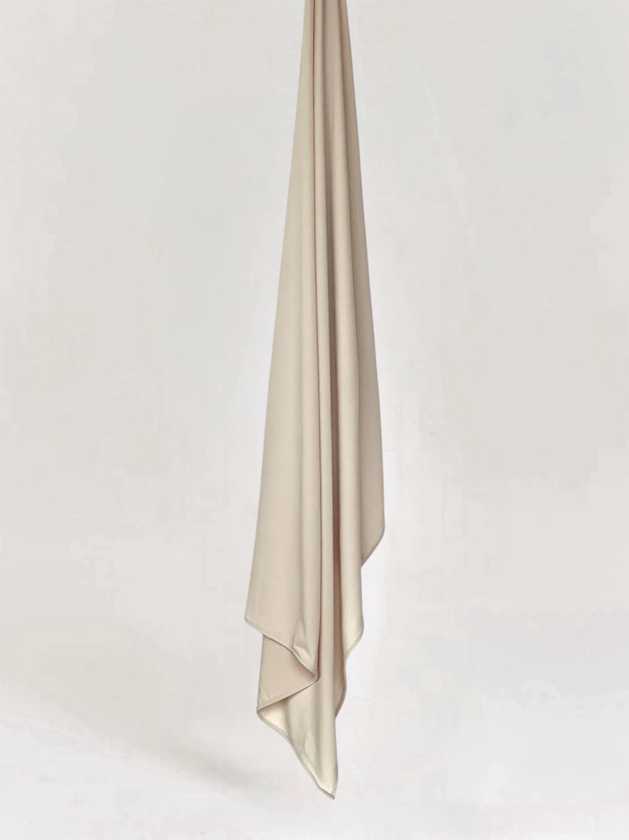 Premium Jersey XL - Creamy - By Dihane - Hoofddoek - Premium Jersey - Hijab - Moslima - Premium Jersey Large - Sjaal - 70x 200cm