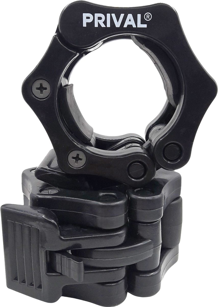 Prival Halterklemmen – Barbell Clips – Set van 2 - Barbell collars - Haltersluiting 50mm - Halterklemmen - Barbell - Olympic barbell