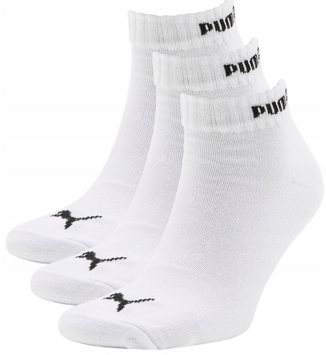 PUMA Sportsokken Heren 47-49 – 3 Paar Quarter Witte