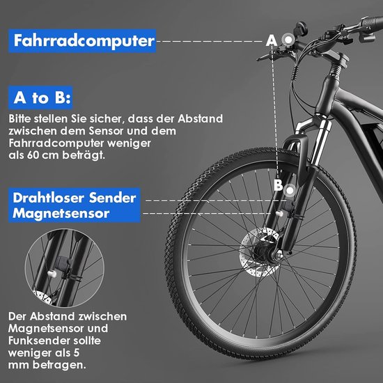 Fietscomputer-kilometerteller fiets-snelheidsmeter fiets-draadloze fietscomputer - Waterdichte fietssnelheidsmeter - Grote LCD-display - Fietscomputer met notebook - Automatische aan/uit fietssnelheidsmeter - Mountainbike-afstandsmeter - Zwart - 6,2 van Merkloos — afbeelding 2