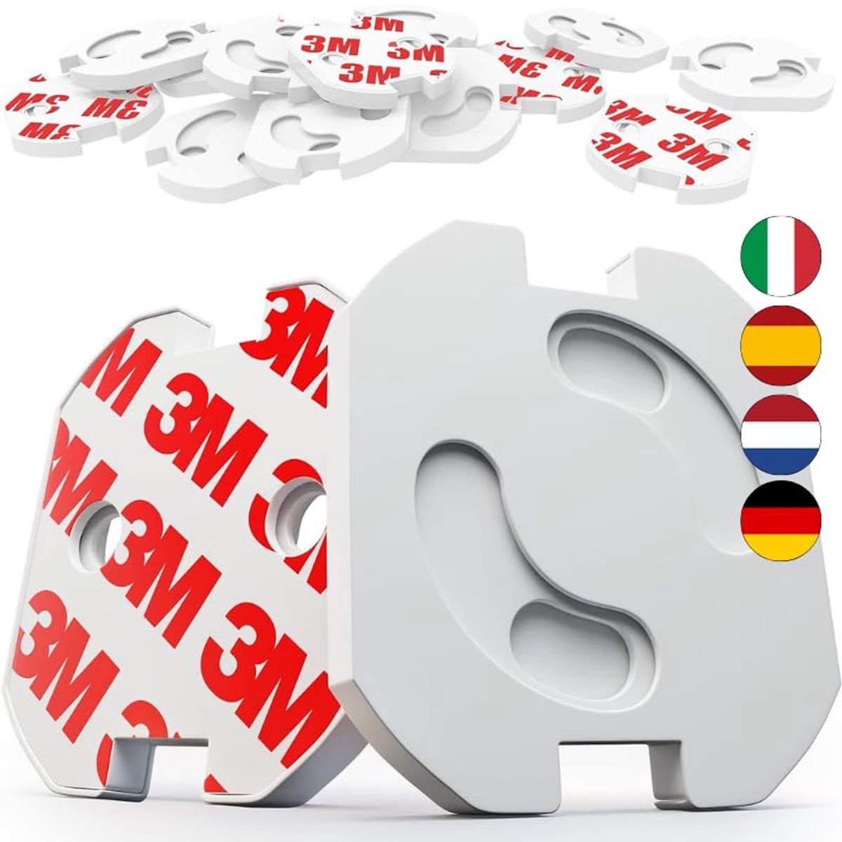 HOMYBABY® Stopcontactbeschermers voor baby's - [20 stuks] - Stopcontactbeschermers voor baby's - Veiligheid in huis - Kinderbeveiliging voor stopcontacten (type F-stekker)