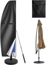 Parapluie double à 12 baleines avec pied en croix et manivelle, acier