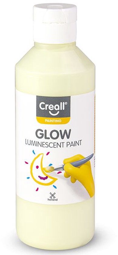 Peinture lumineuse Creall glow 250ml jaune