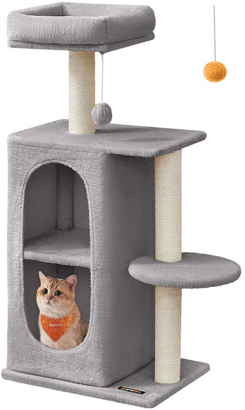 lionto XXL krabpaal voor katten met sisal & pluche, hoogte