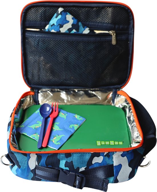 Yumbox Lunch Bag - waterafstotend - handige vakjes - lichtgewicht - Camouflage van Yumbox — afbeelding 3