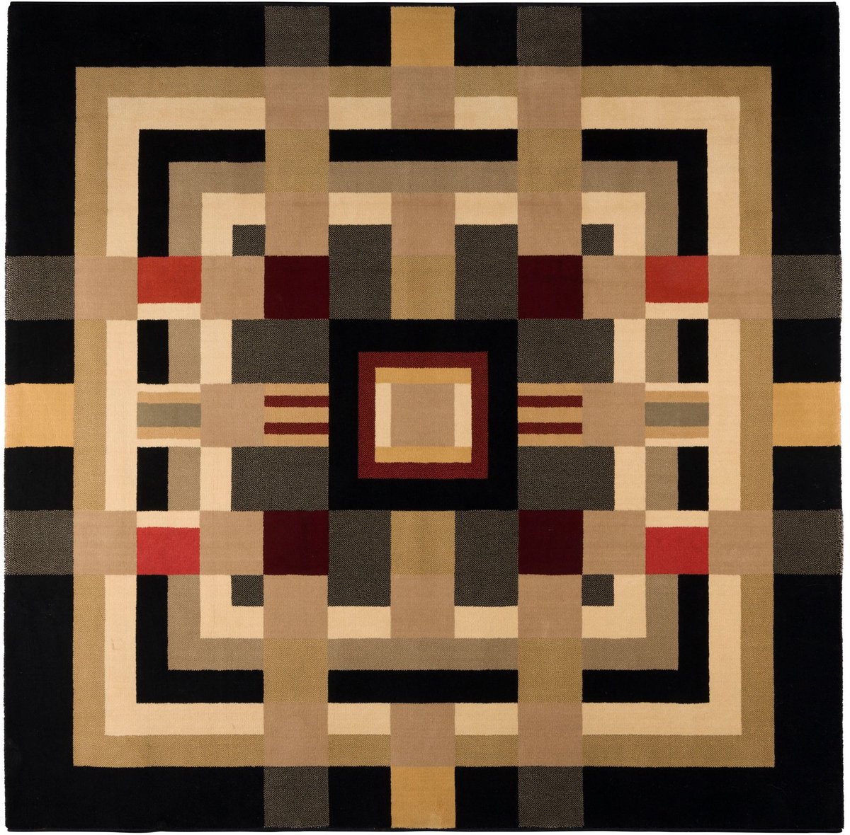 Bold Monkey Urban Maze Vloerkleed 160 x 160 cm - Meerkleurig