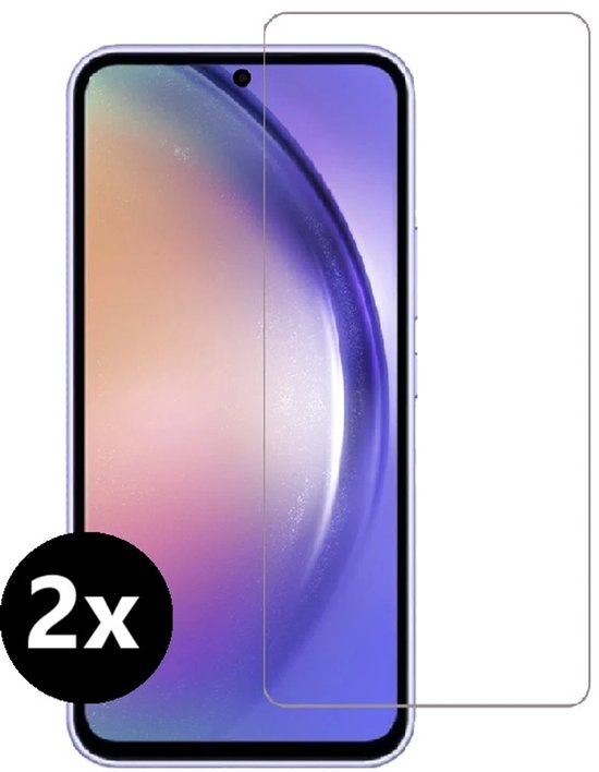 Screenprotector Samsung Galaxy A56 2-pack gehard glas 9H krasbestendig helder bubbelvrij case friendly