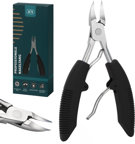 Coupe-ongles professionnel JC'S® – Pour ongles durs – Ongles incarnés – Ongles fongiques – Pince à ongles en acier inoxydable – Coupe-ongles – Kit de Set de pédicure – Outil de manucure et de pédicure